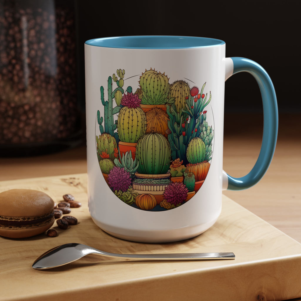 Cactus & Succulent Collage Contrast Mug