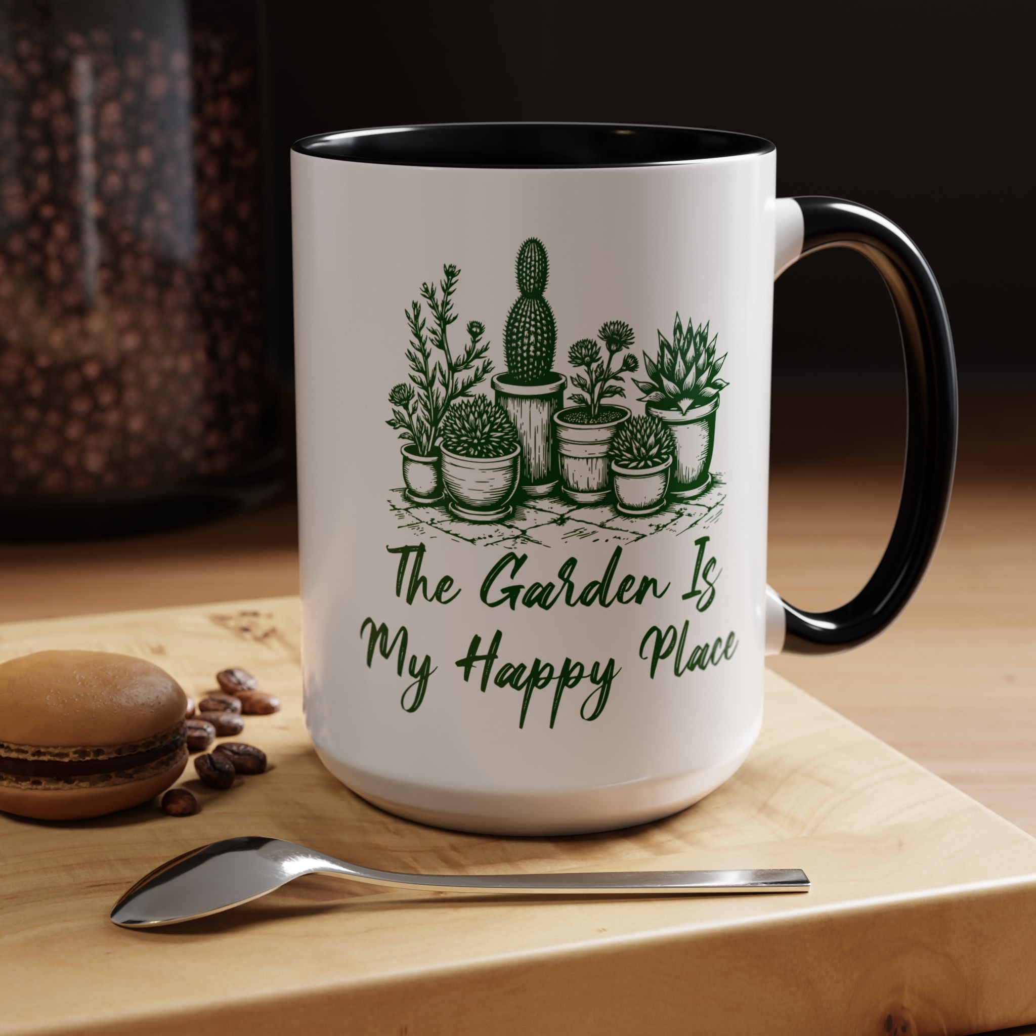 The Garden Is My Happy Place Contrast Mug