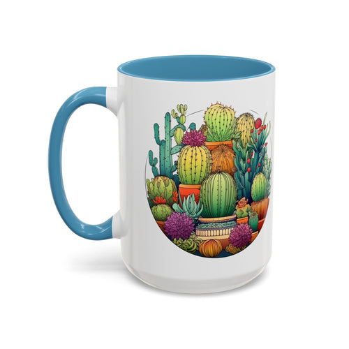Cactus & Succulent Collage Contrast Mug