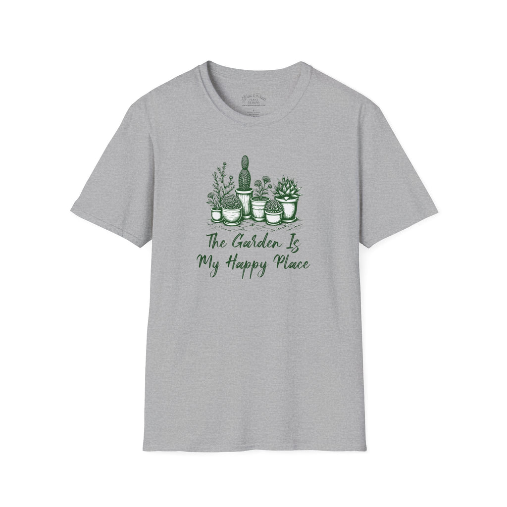 The Garden Is My Happy Place Heather Grey T-Shirt