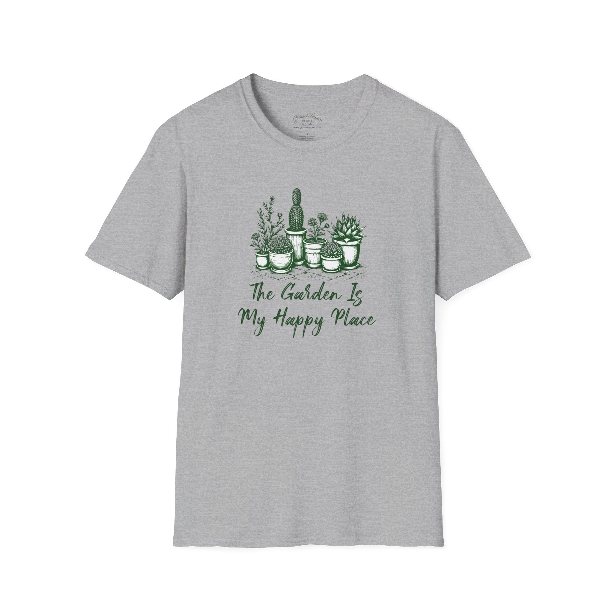 The Garden Is My Happy Place Heather Grey T-Shirt