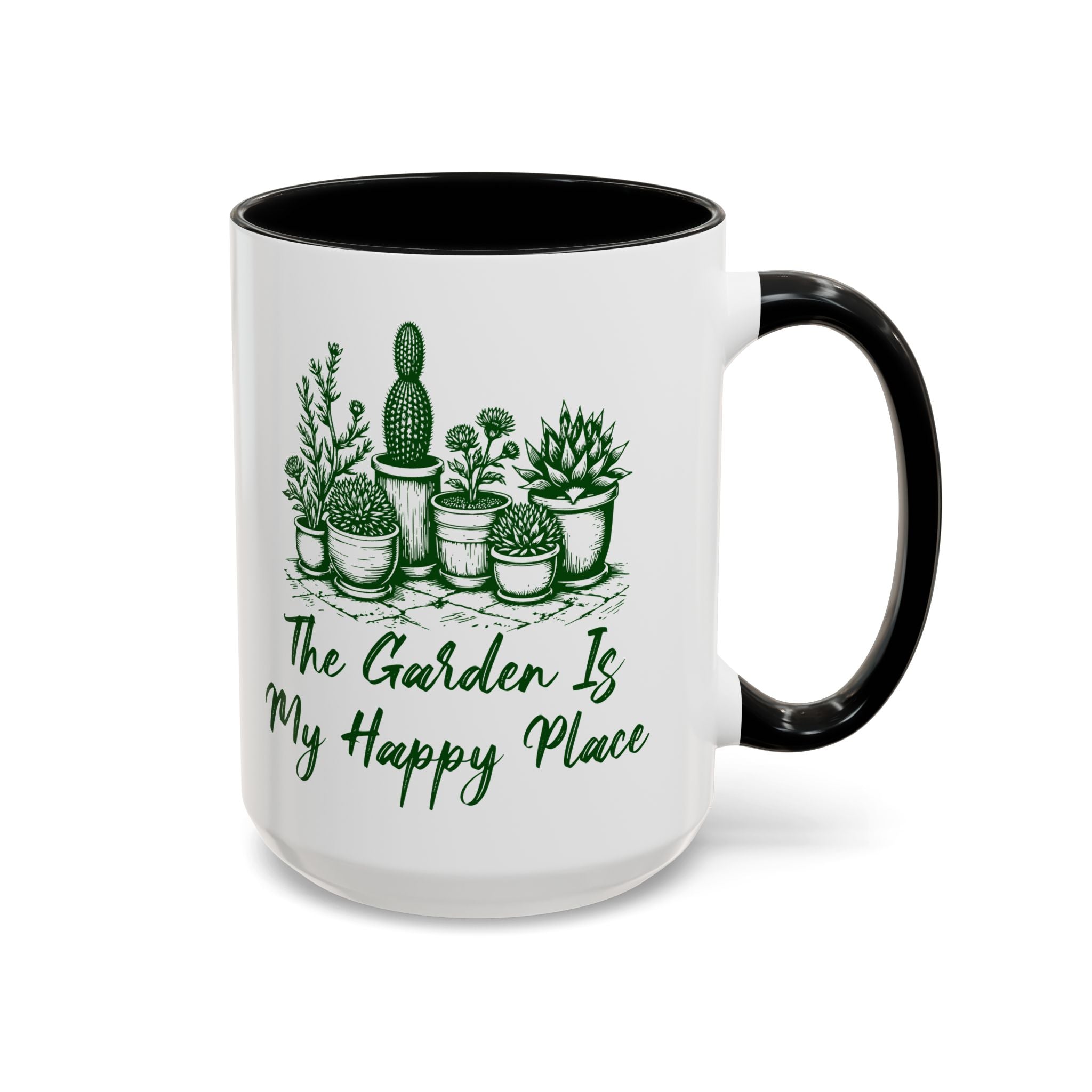 The Garden Is My Happy Place Contrast Mug