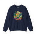 Cactus & Succulent Collage Navy Crewneck Sweatshirt