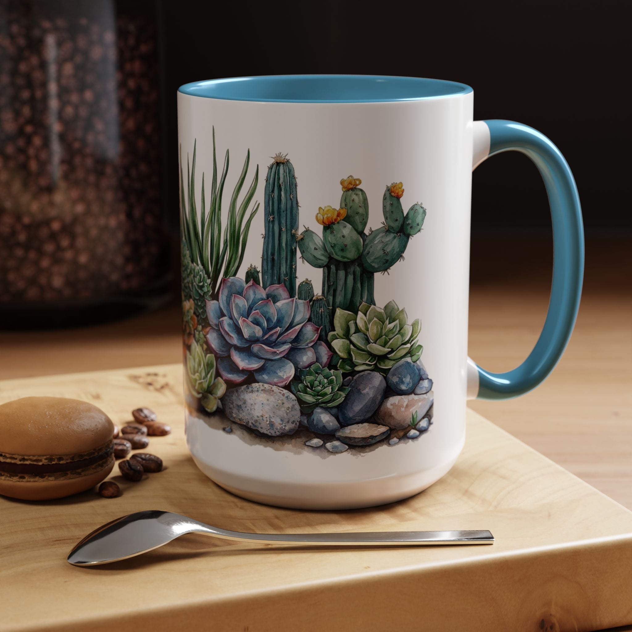 Succulent Scape Contrast Mug