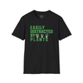 Easily Distracted By Plants Black T-Shirt
