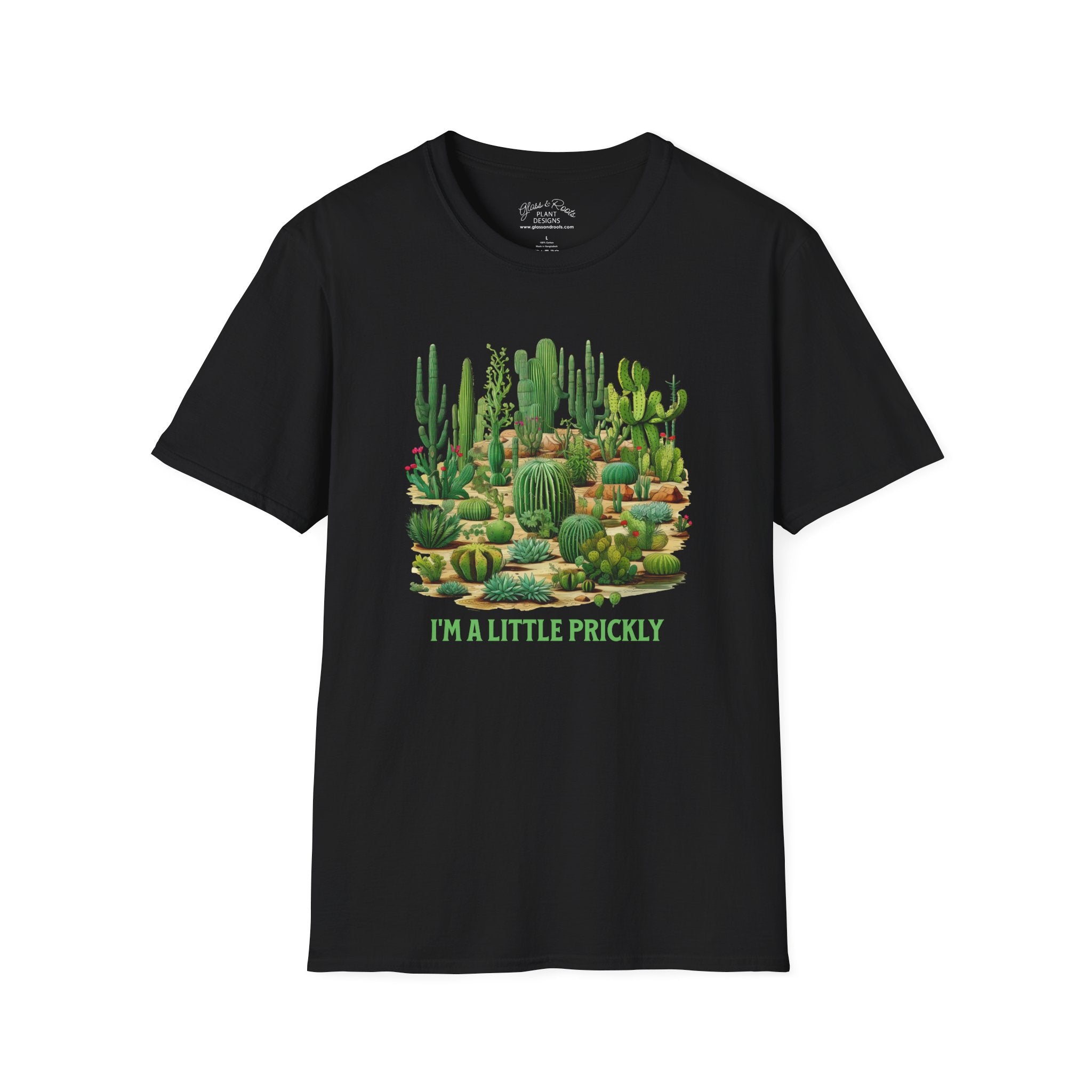 I'm A Little Prickly Cactus Black T-Shirt