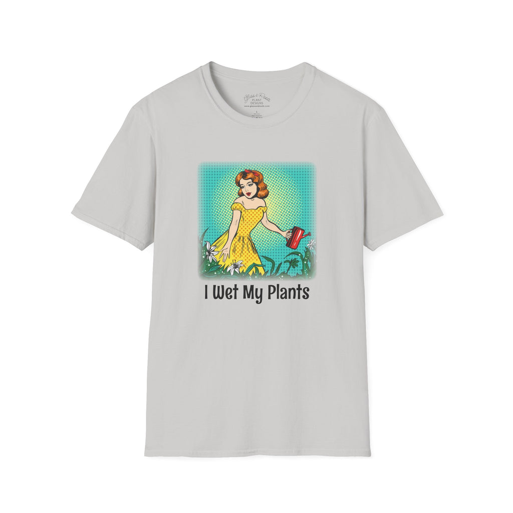 I Wet My Plants Silver Grey T-Shirt