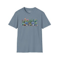 Succulent Scape Denim Blue T-Shirt