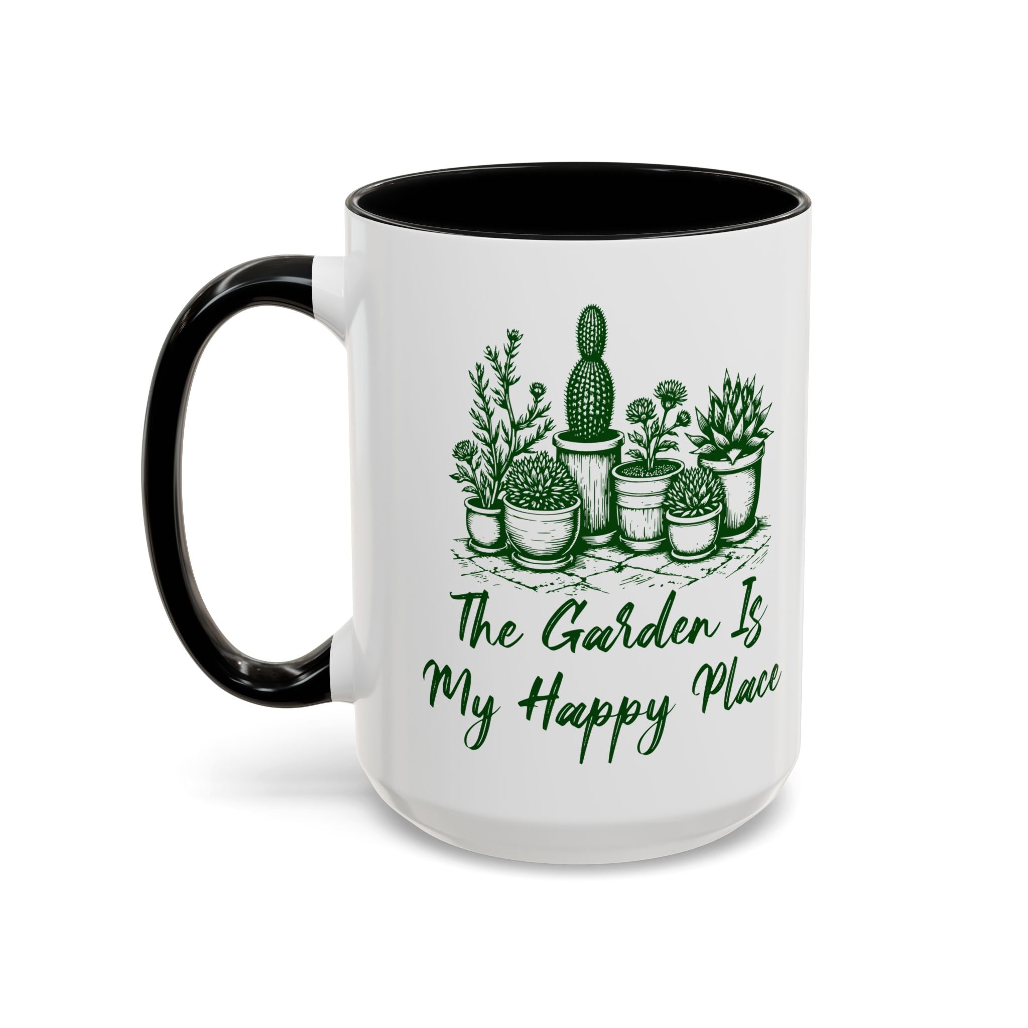 The Garden Is My Happy Place Contrast Mug