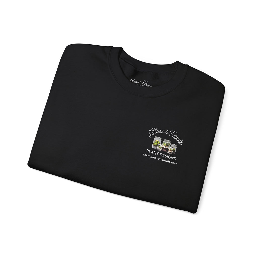 Glass & Roots Logo Black Crewneck Sweatshirt